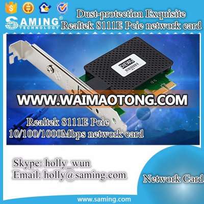 Dust protect Exquisite Realtek 8111E Pcie 10/100/1000Mbps network card for desktop